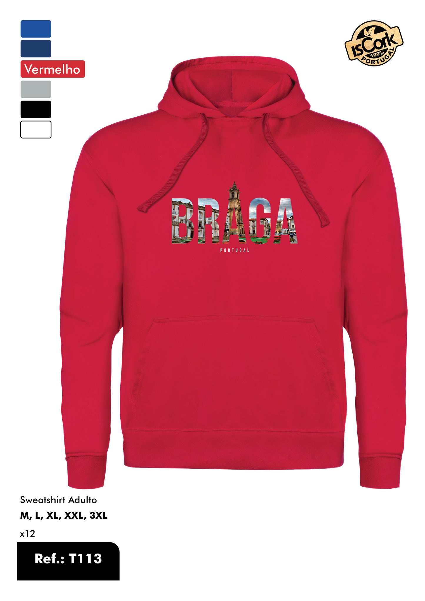 Sweatshirt Adulto - Ref. T113  - Padrão T40 - Braga
