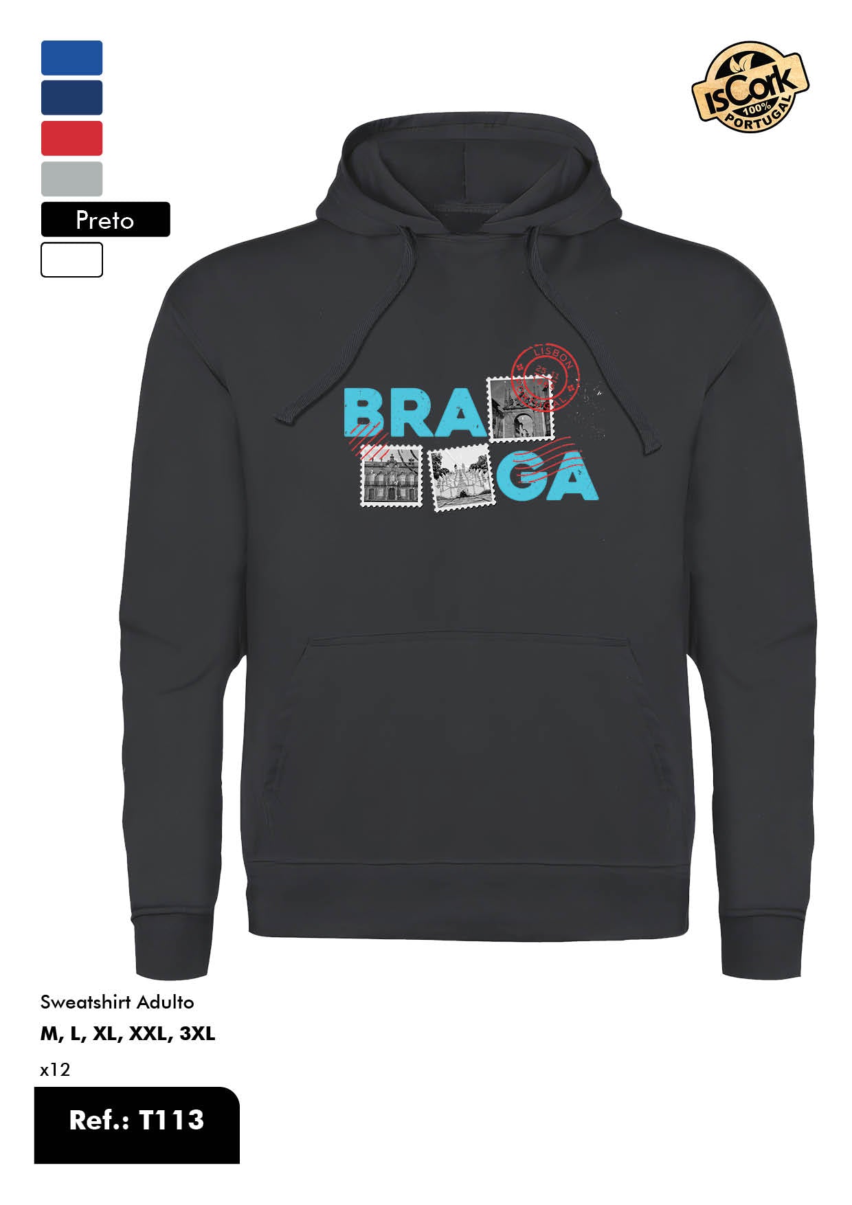 Sweatshirt Adulto - Ref. T113  - Padrão T603 - Braga