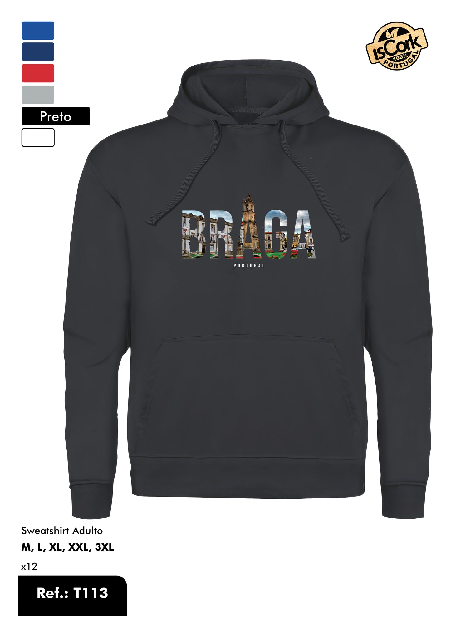Sweatshirt Adulto - Ref. T113  - Padrão T40 - Braga