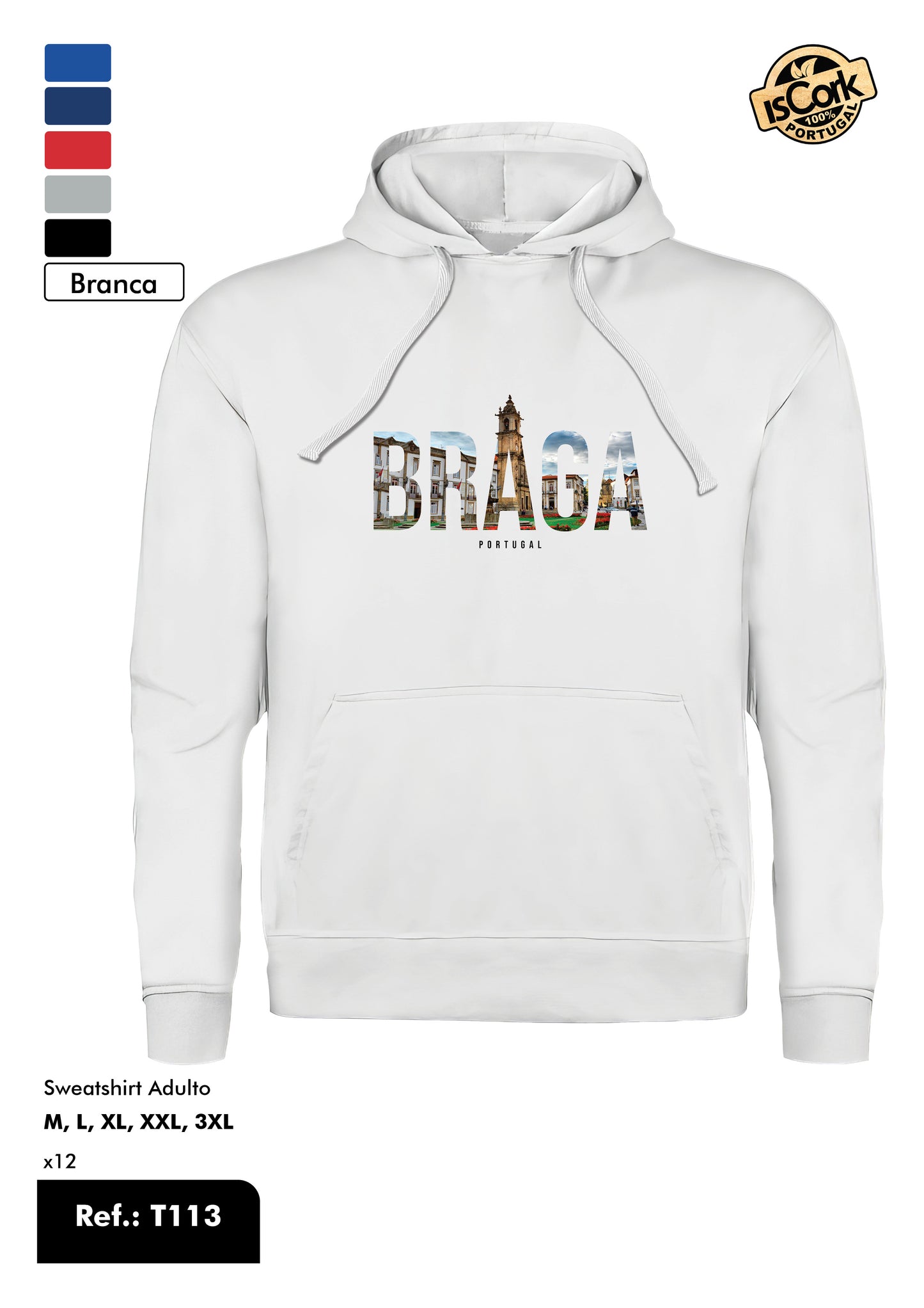 Sweatshirt Adulto - Ref. T113  - Padrão T40 - Braga