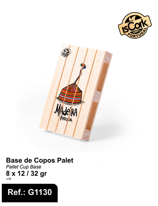 Base de Copos Palete Madeira I-211