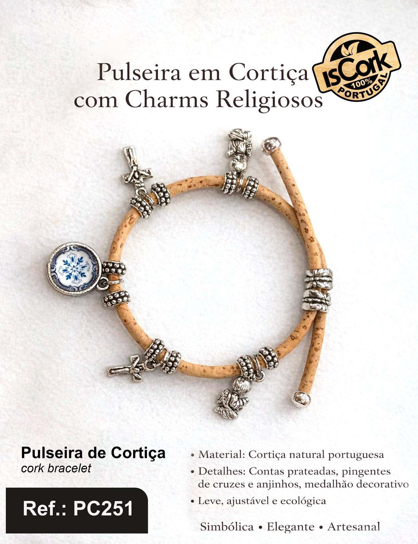 Pulseira em cortiça Cristo Rei