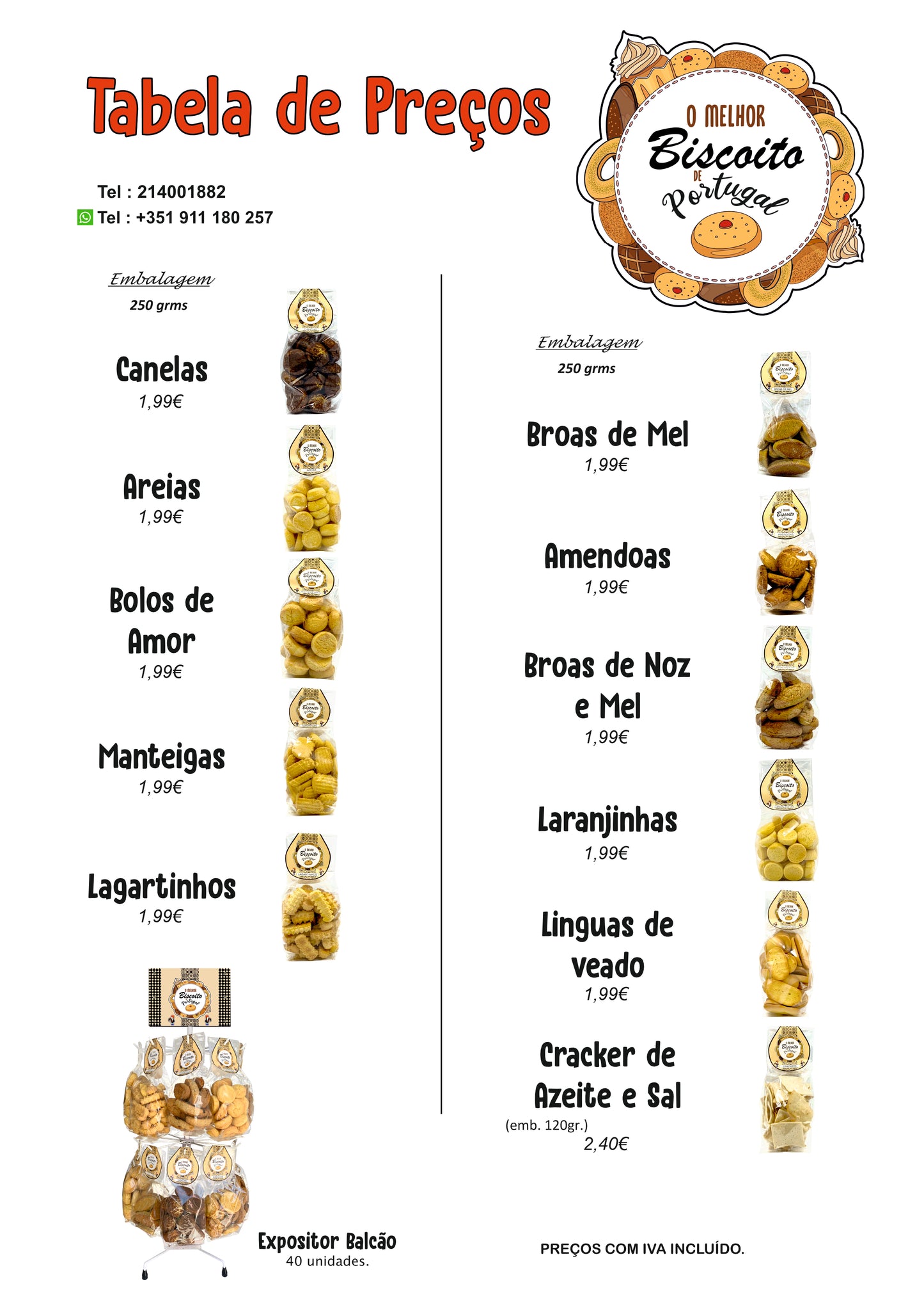 Biscoitos Canelas