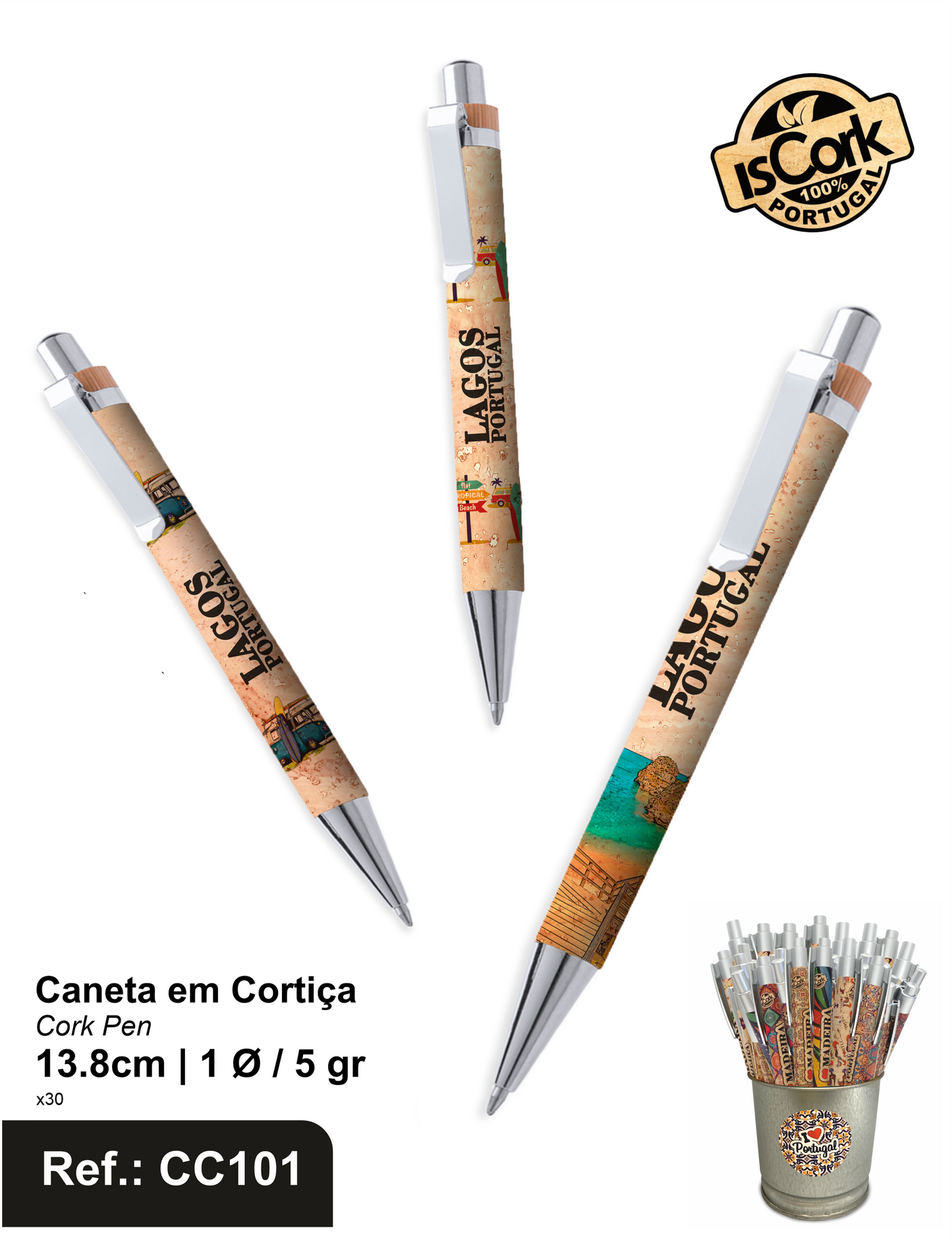 Caneta em Cortiça Lagos
