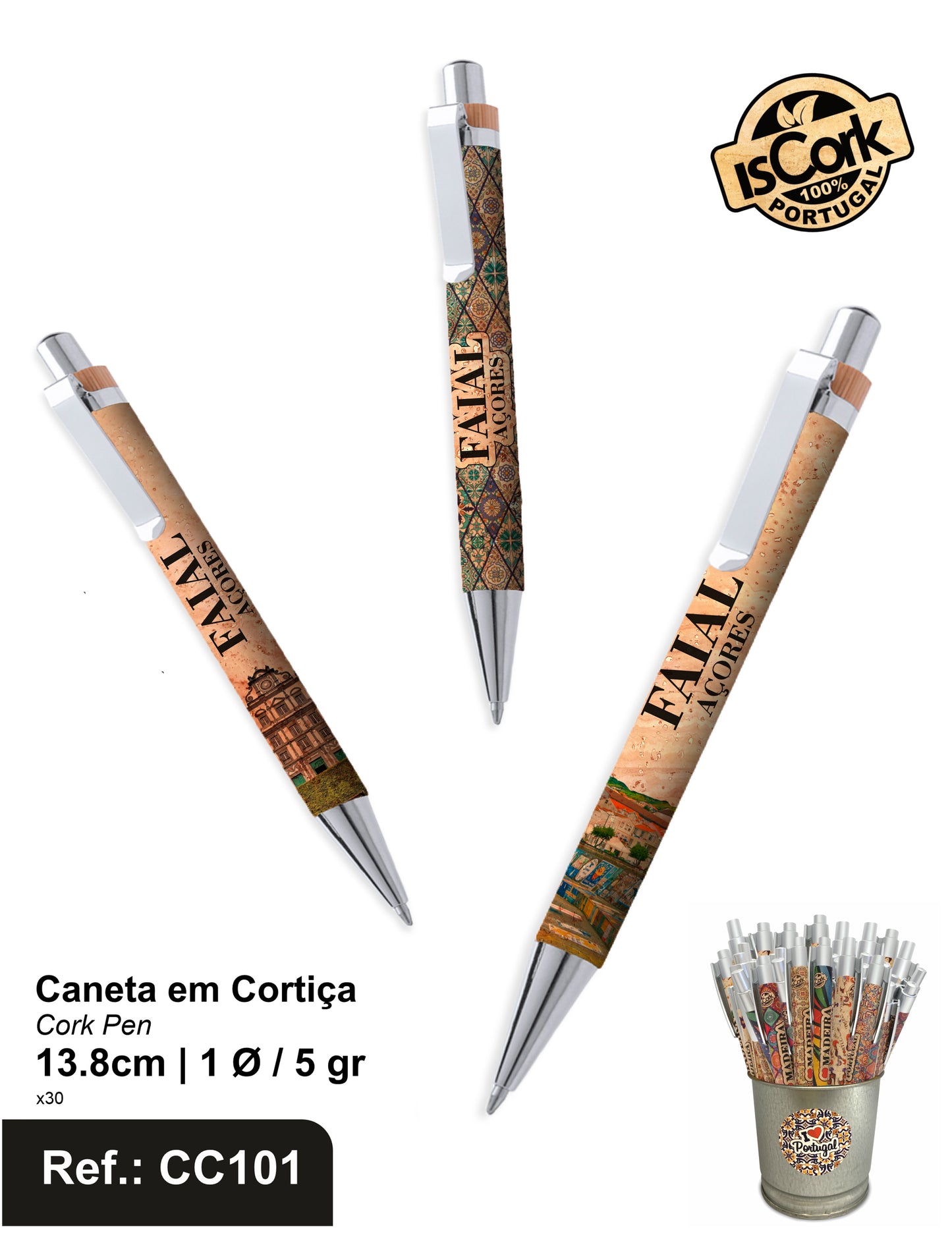 Caneta em Cortiça Faial