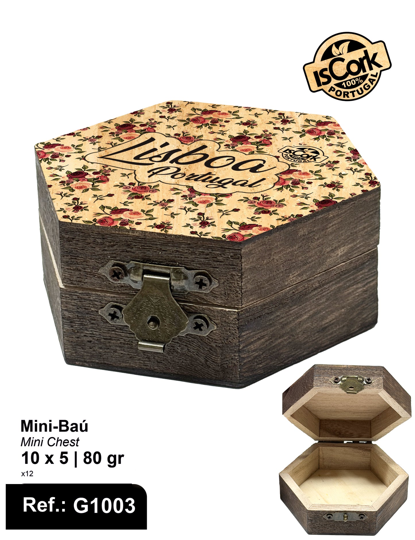 Mini Baú Lisboa Hexagonal G04