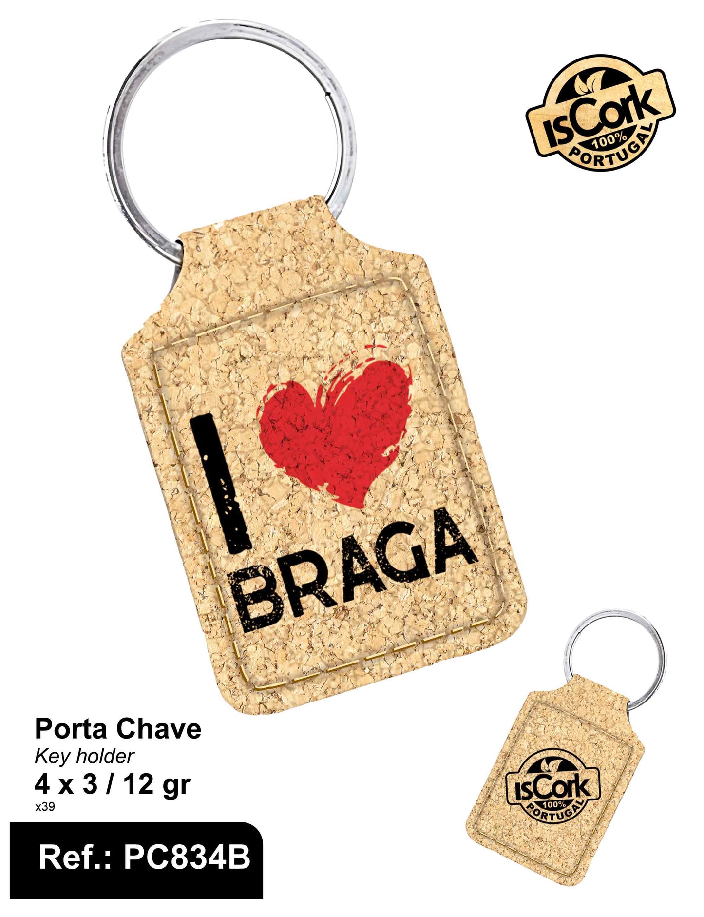 Porta Chaves Retangular Braga G1034