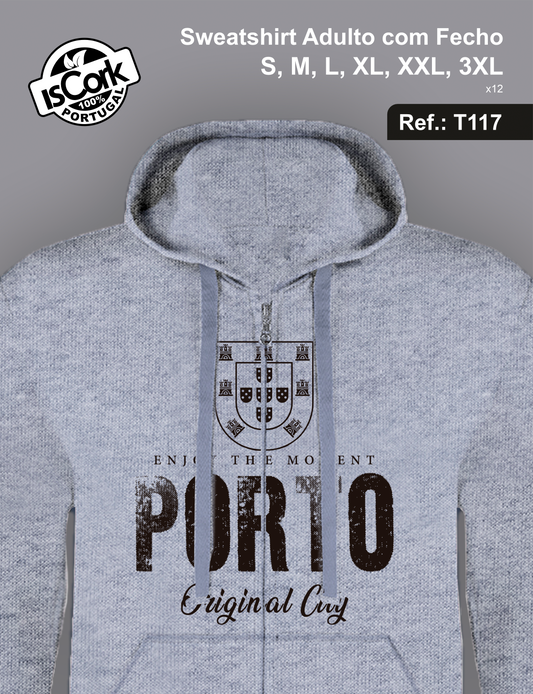 Sweatshirt Adulto c/fecho Porto G1045