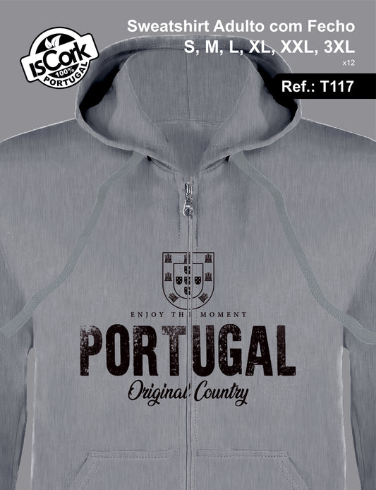 Sweatshirt Adulto c/fecho Lisboa G1045