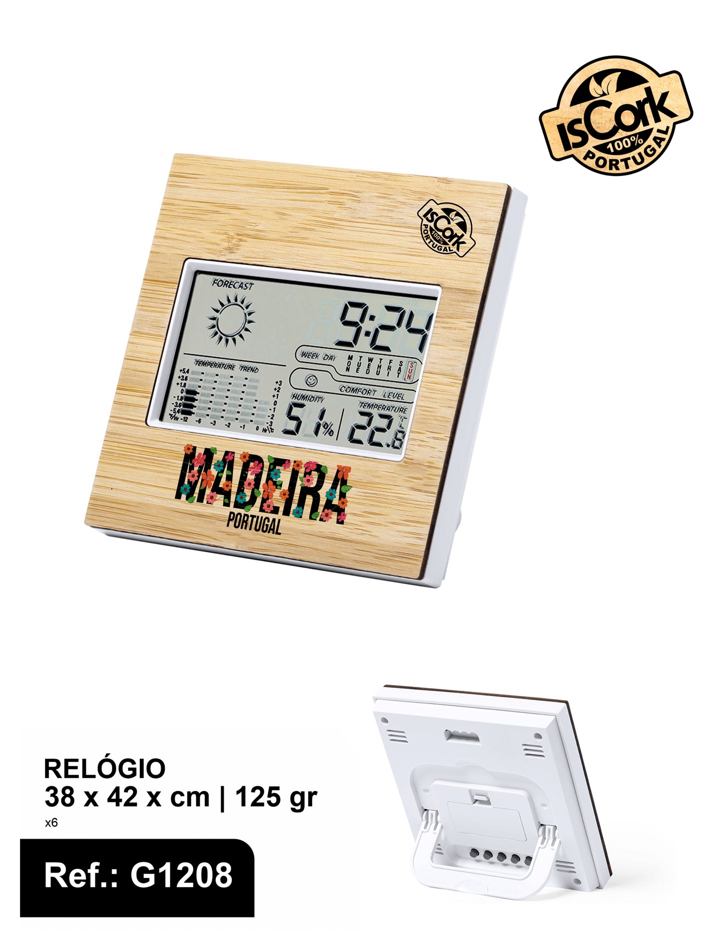 Relógio Madeira G1069