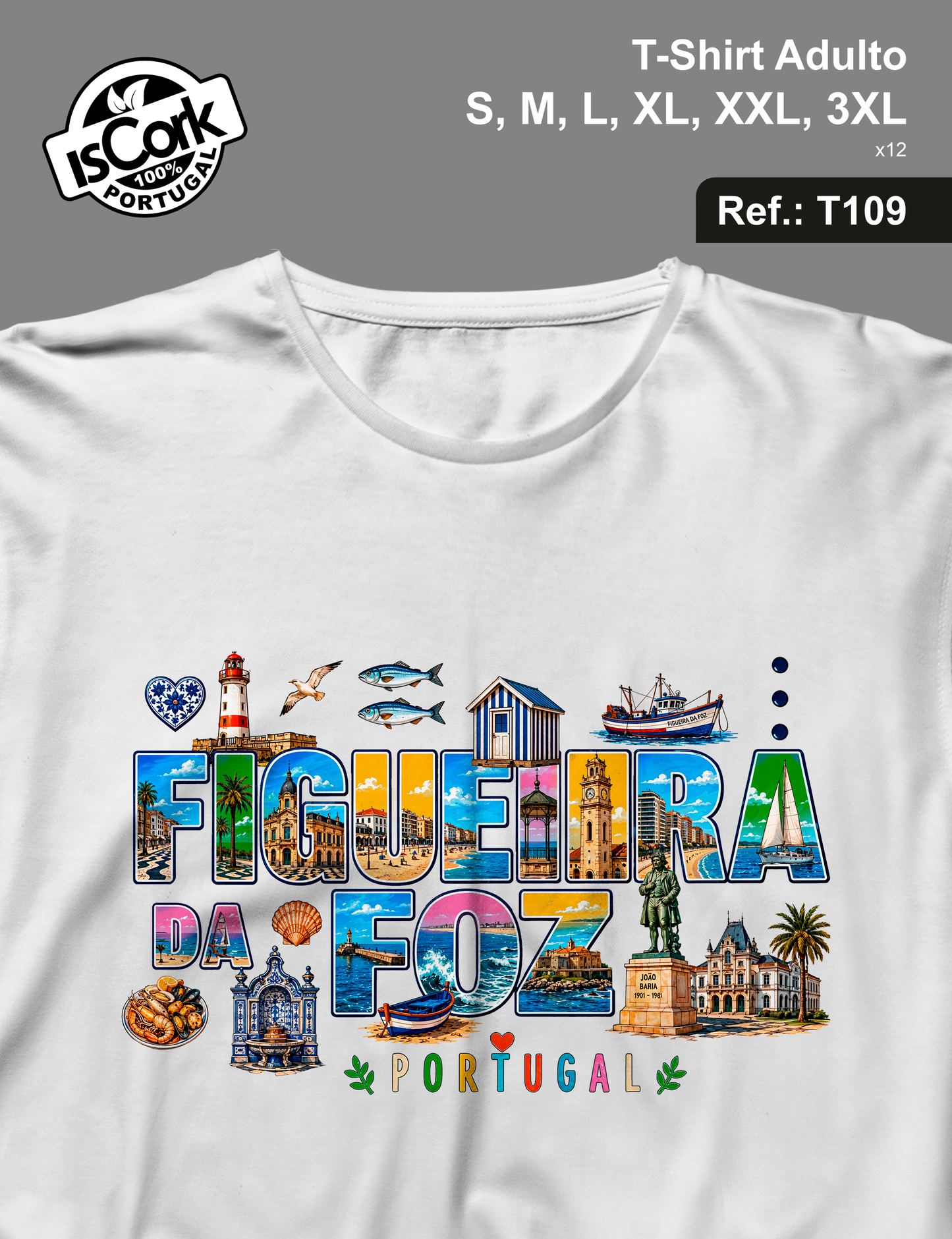 T-Shirt Adulto Figueira da Foz G1110