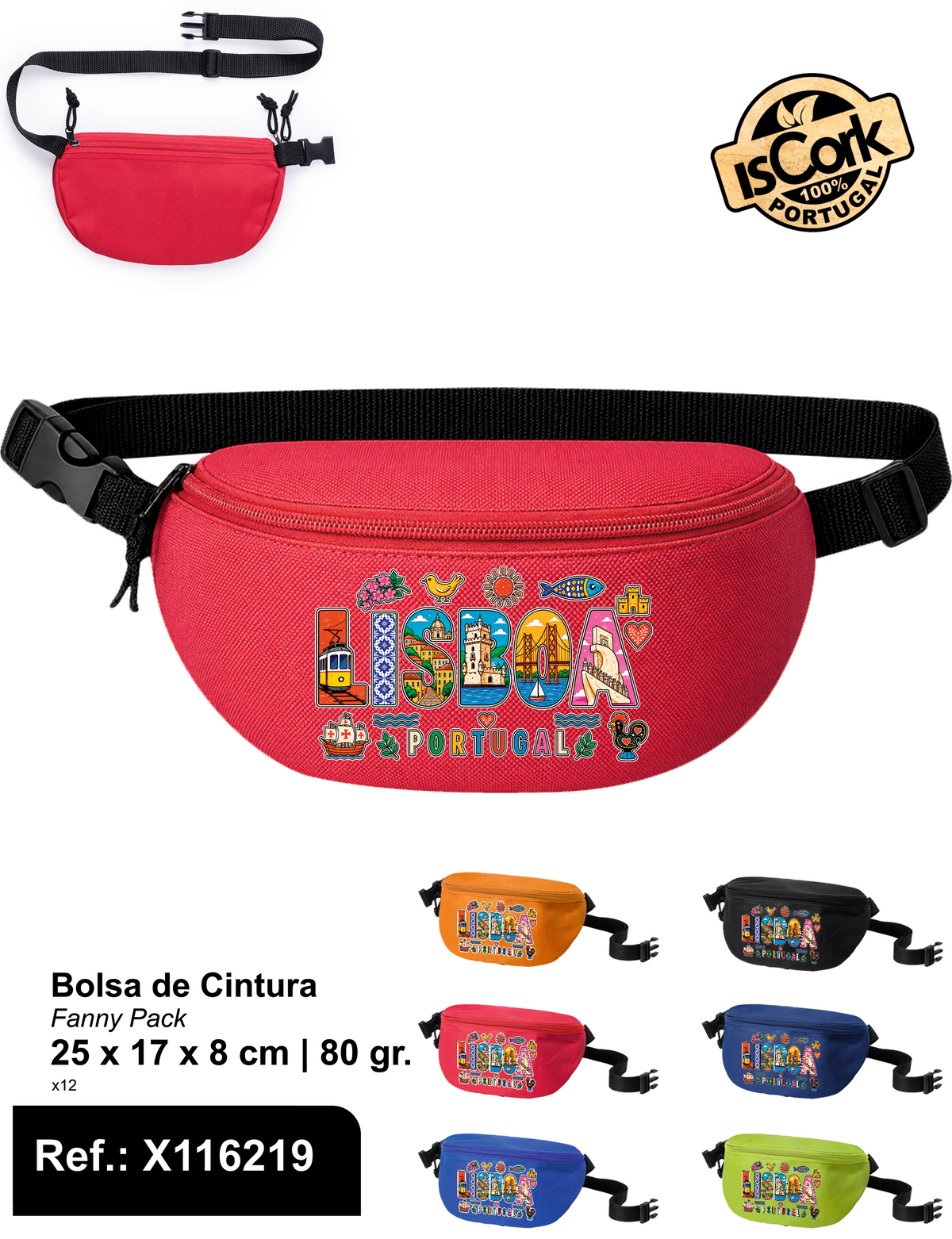 Bolsa de Cintura c/ Fecho Ajustável Lisboa G1110