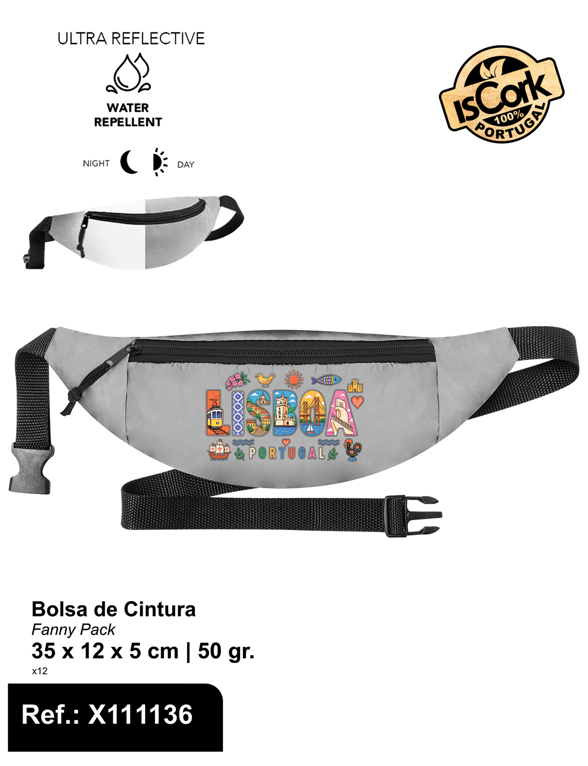 Bolsa de Cintura Refletora Lisboa G1110