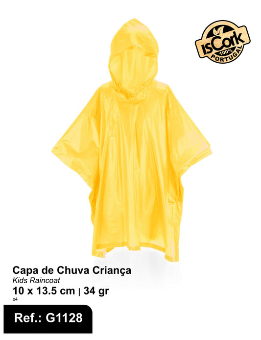 Capa de Chuva Criança Amarelo