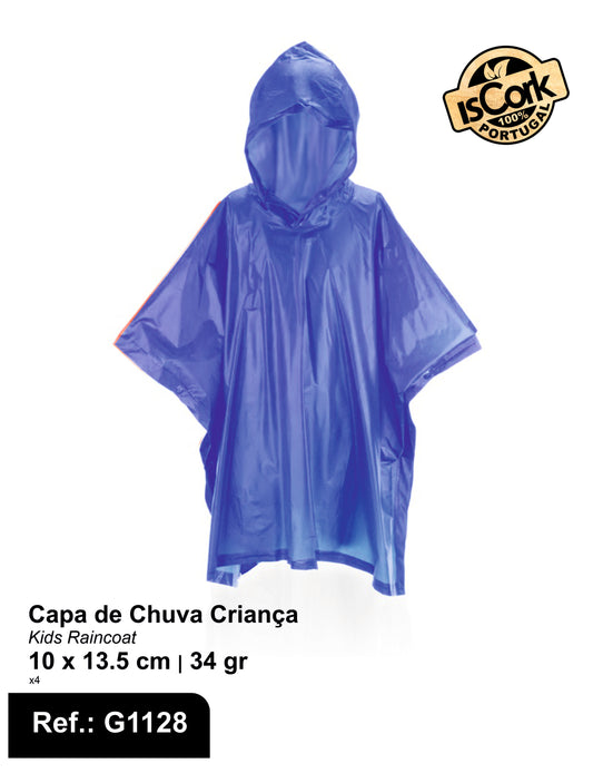 Capa de Chuva Criança Azul