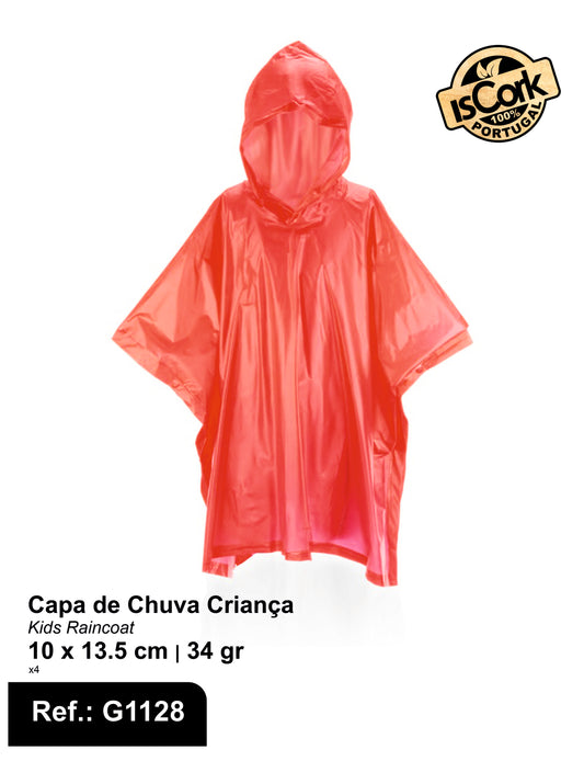 Capa de Chuva Criança Vermelho