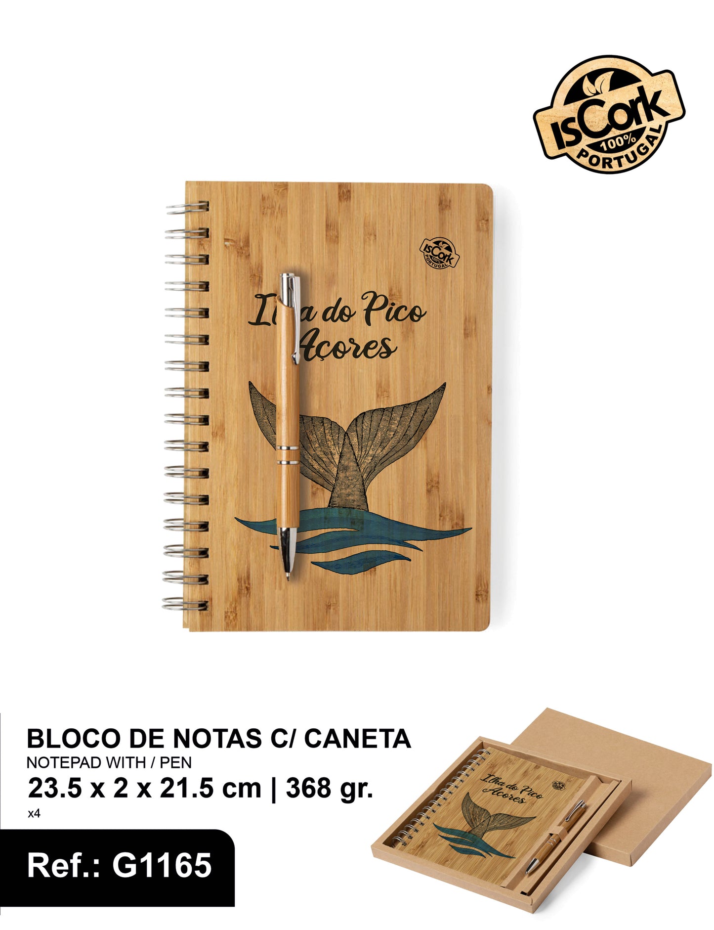 Bloco de Notas c/ Caneta Ilha Pico G943