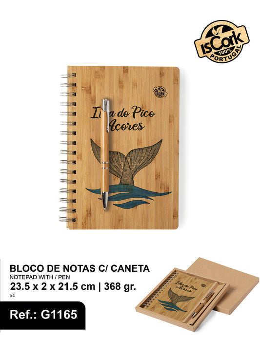 Bloco de Notas c/ Caneta Ilha Pico G943