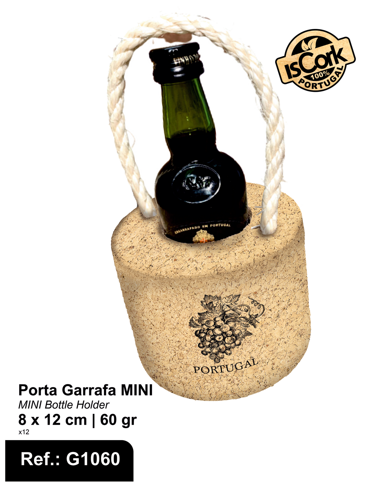 Round Mini Bottle Holder Wood G1062