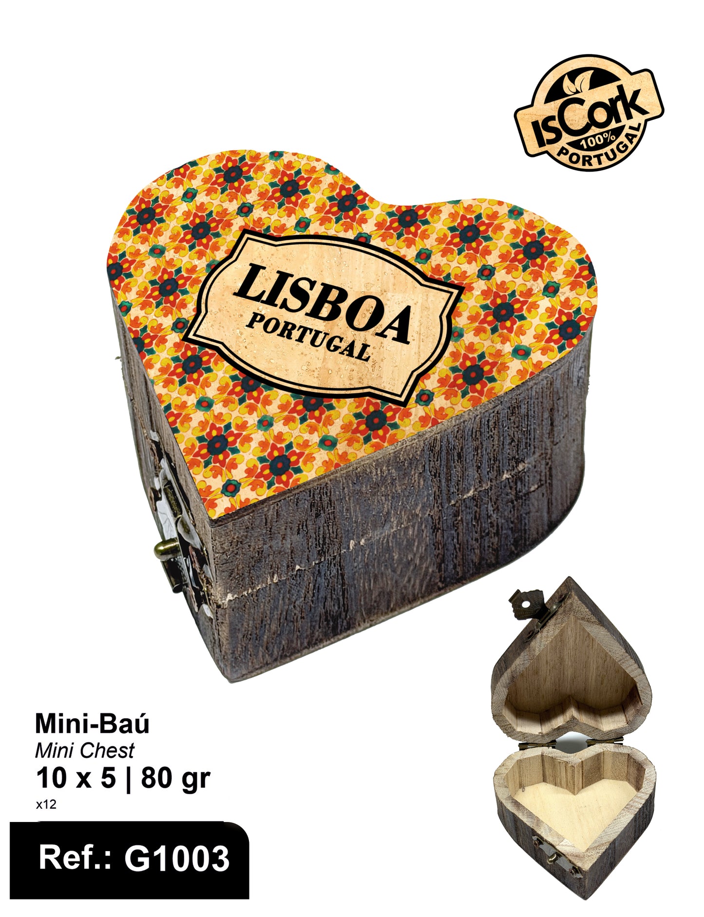 Mini Baú Lisboa Coração G316
