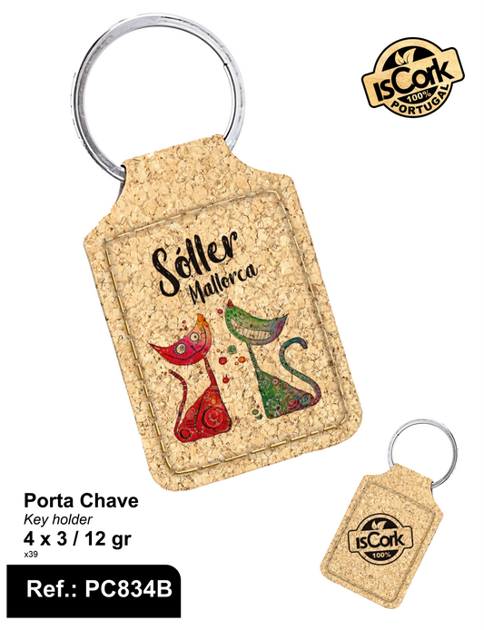 Mallorca Rectangular Key Ring G352