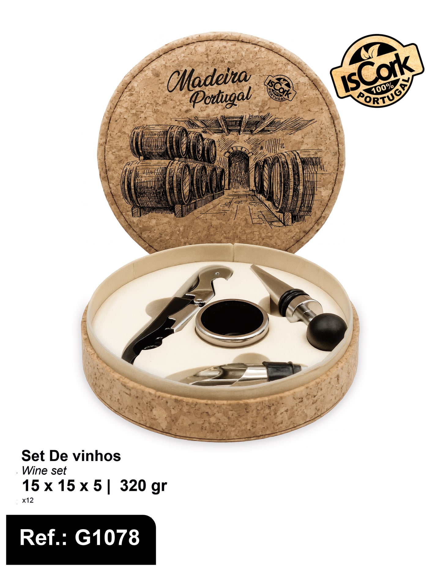 Set de Vinhos Cortiça Madeira G362