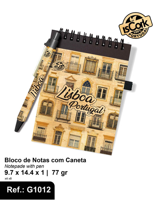 Bloco de Notas com caneta Lisboa G367