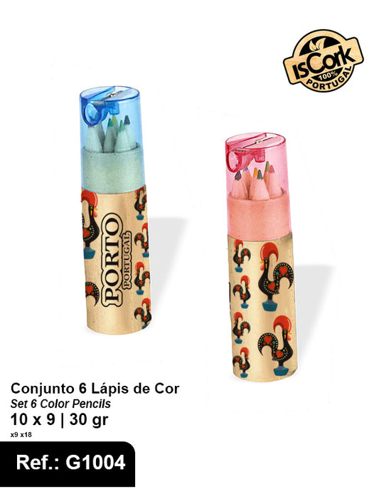 Conjunto de 6 Lapis de cor Porto G45