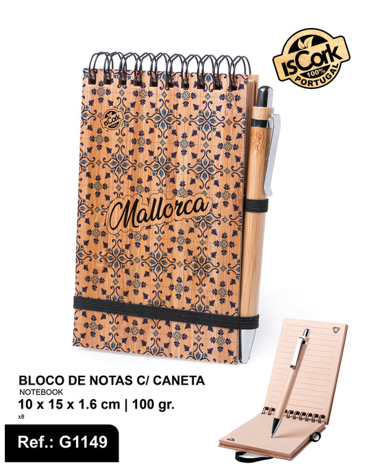 Bloco de Notas c/ caneta Mallorca G624
