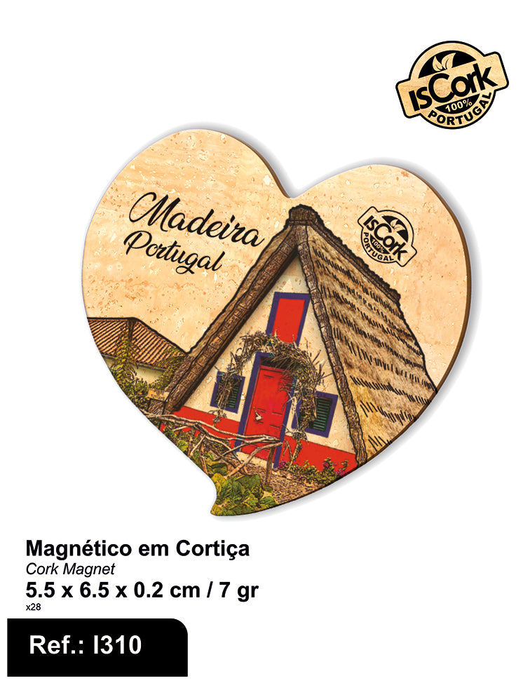 Magnético Coração Madeira I-01