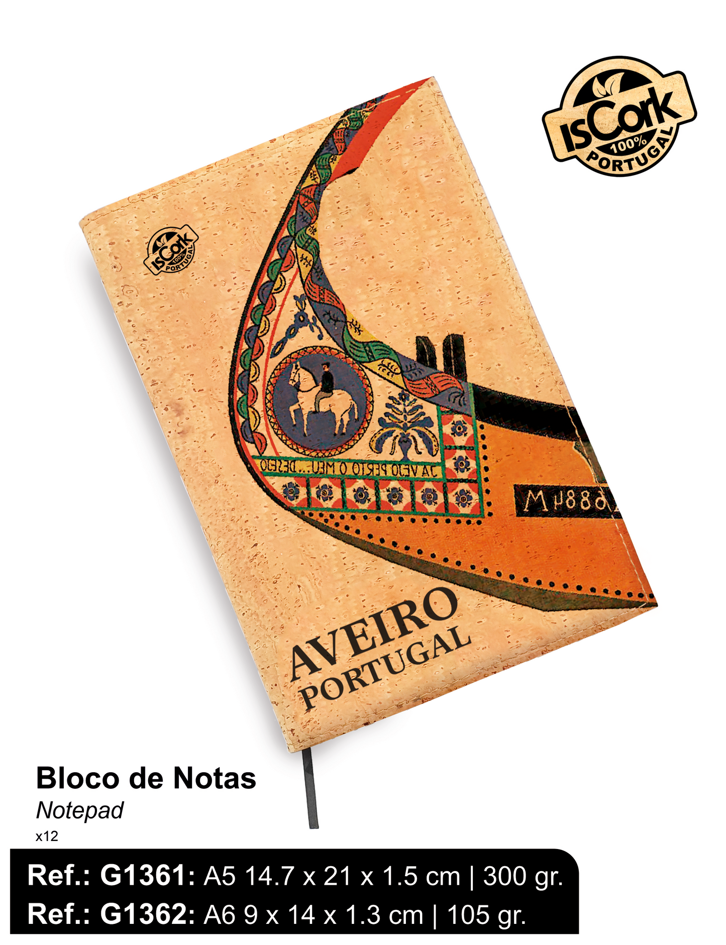 Bloco de Notas Cortiça Aveiro I-06