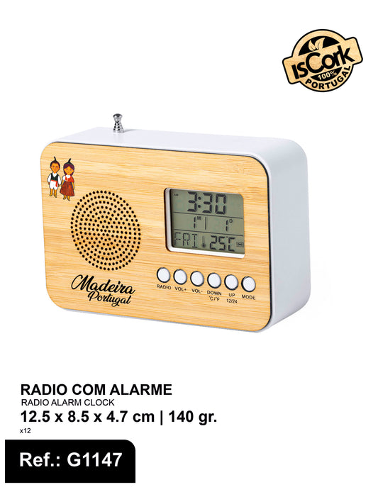 Rádio com Alarme Madeira I-09