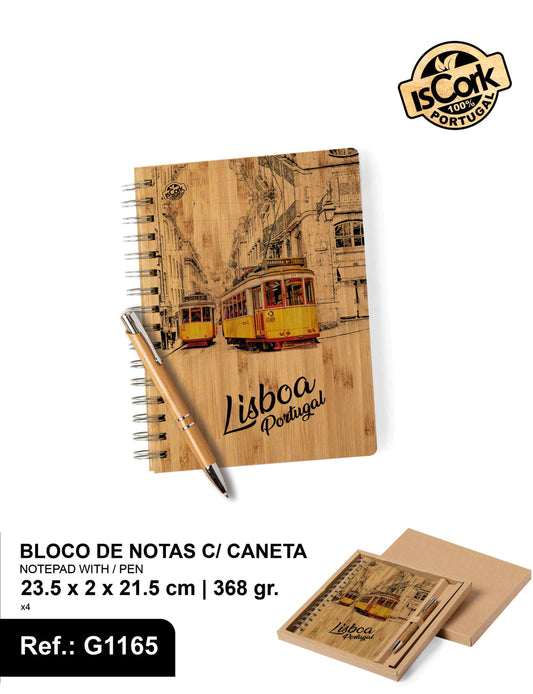 Bloco de Notas c/ Caneta Lisboa I-120