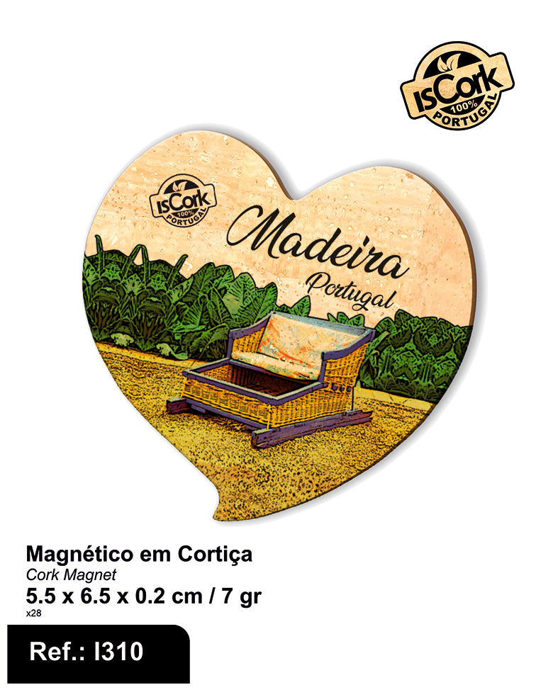 Magnético Coração Madeira I-12