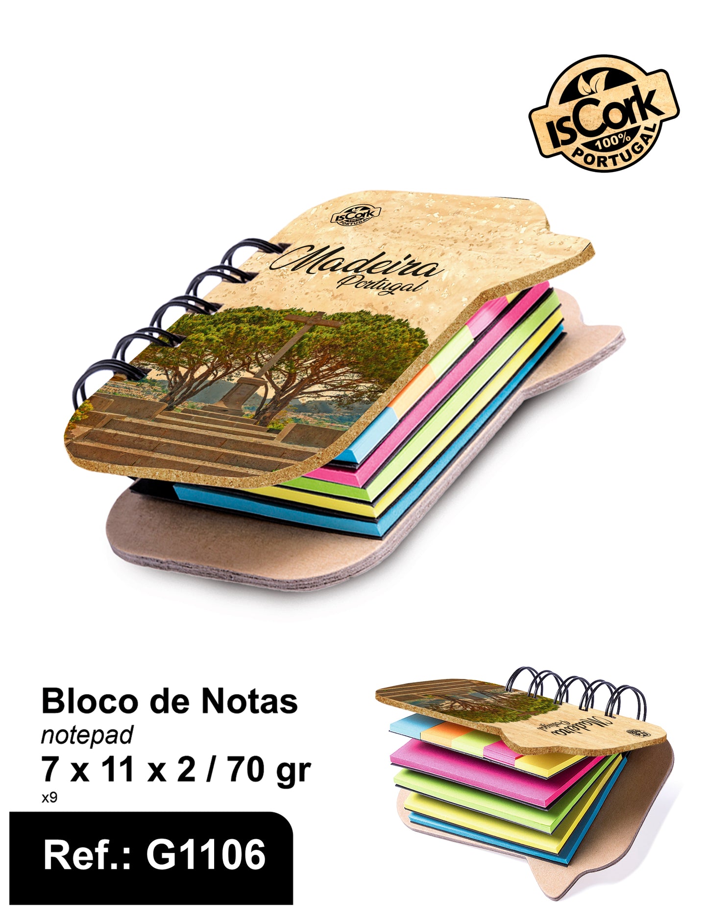 Bloco de Notas Madeira i-141