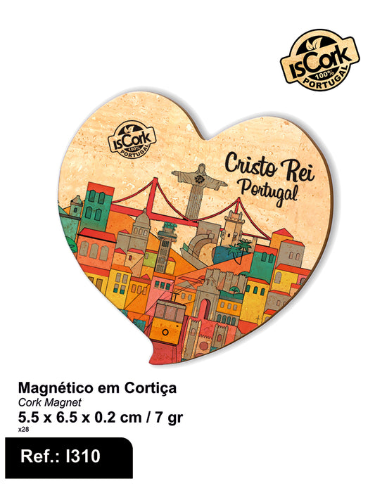 Magnético Coração Cristo Rei I-145
