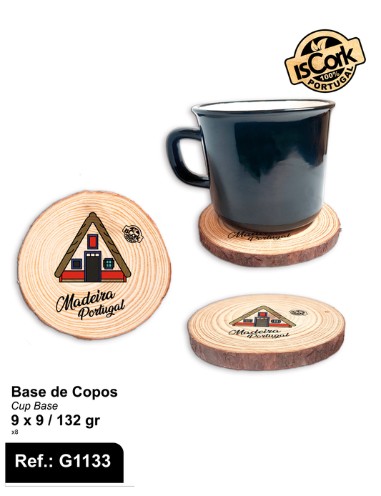 Base de Copos Madeira I-221