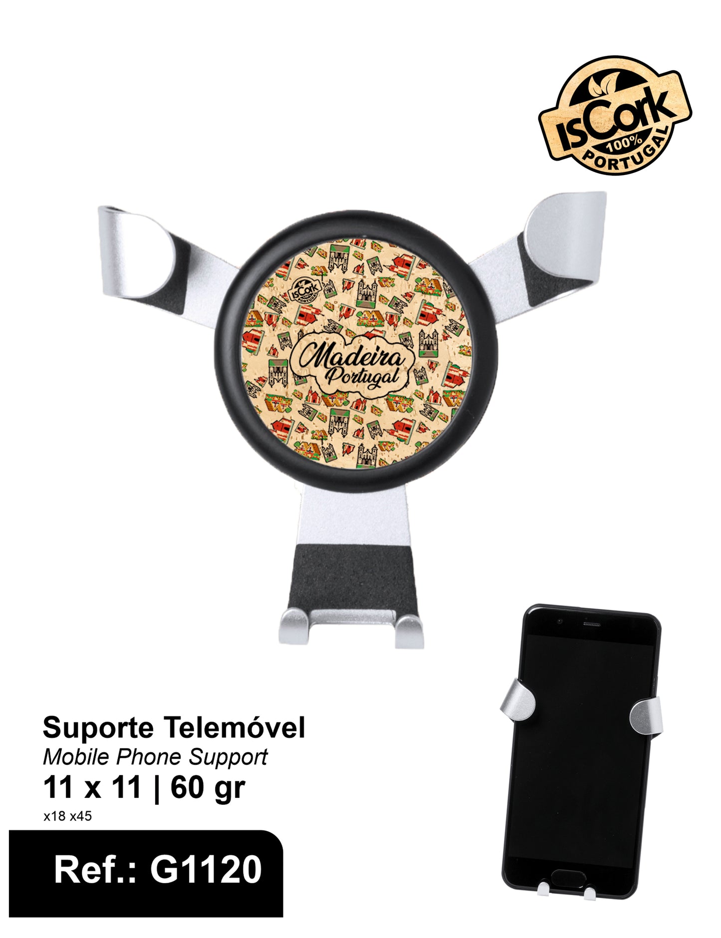 Suporte Telemóvel Madeira I-245