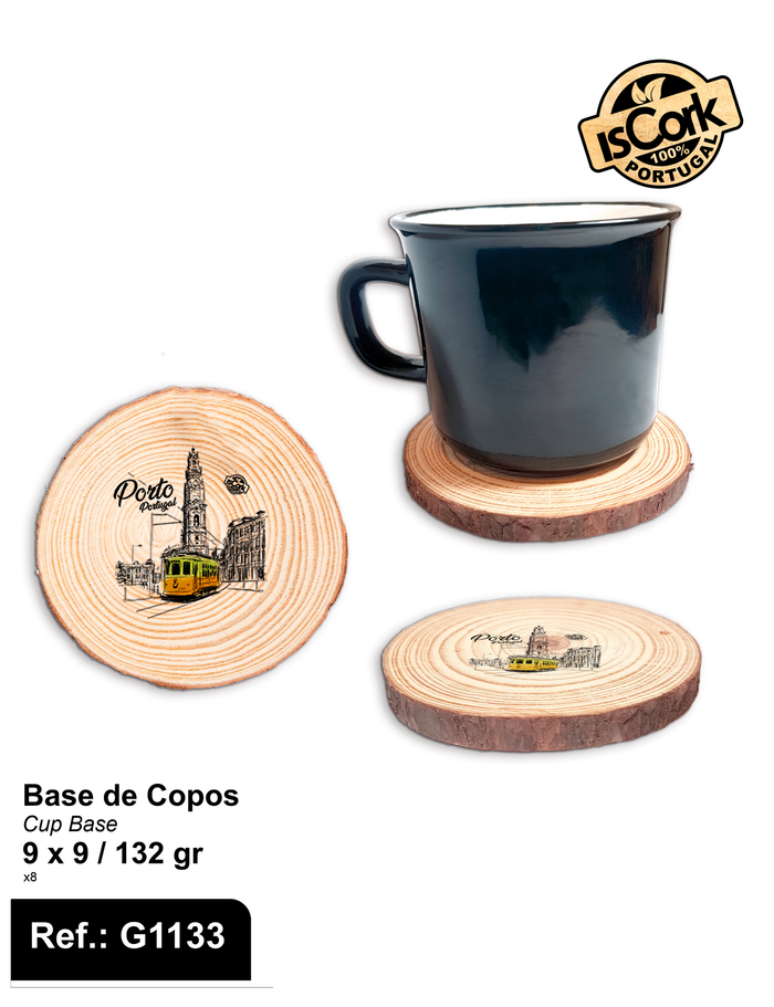 Bases de Copos Madeira