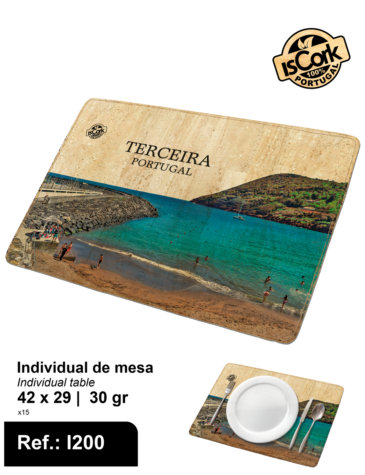 Individual de Mesa Retangular Terceira I-33