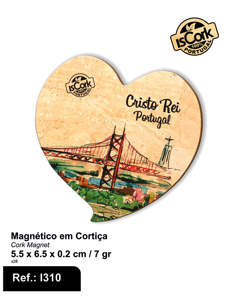 Magnético Coração Cristo Rei I-50