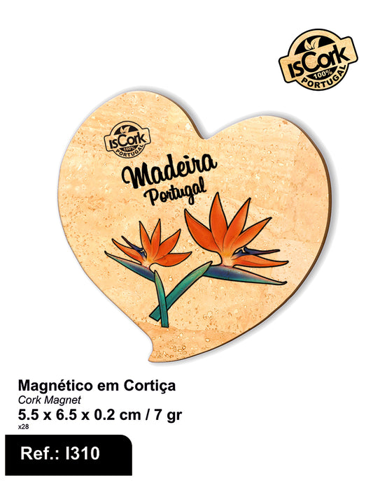 Magnético Coração Madeira I-58