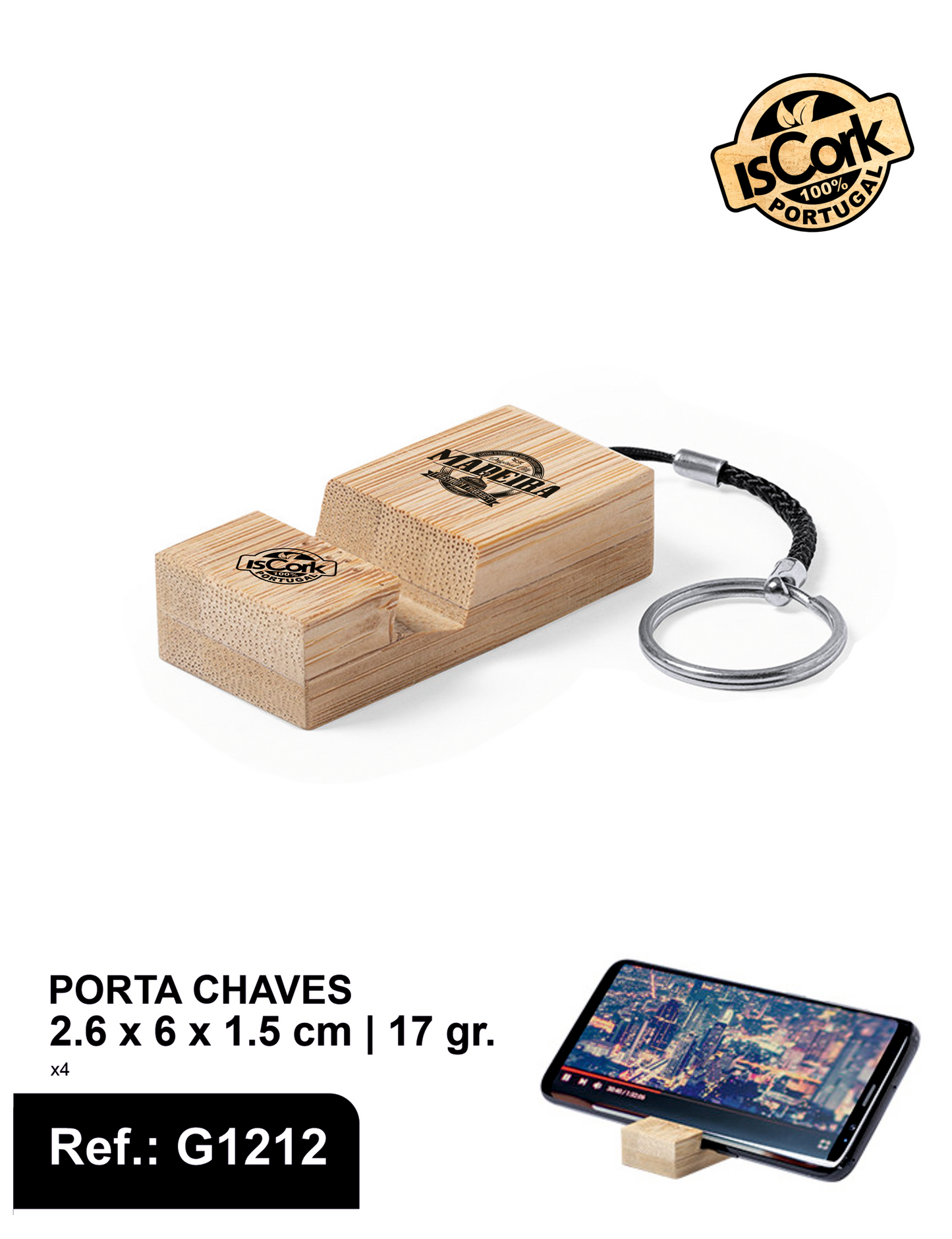 Porta Chaves Suporte Madeira I-597