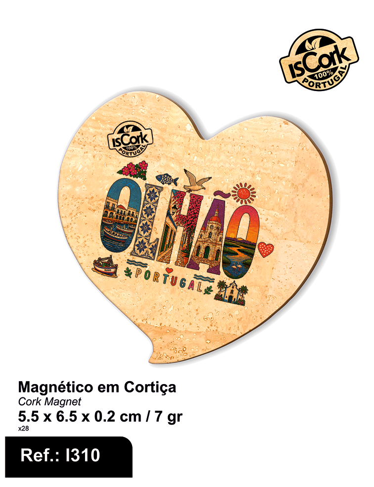 Magnético Coração Olhão G1110