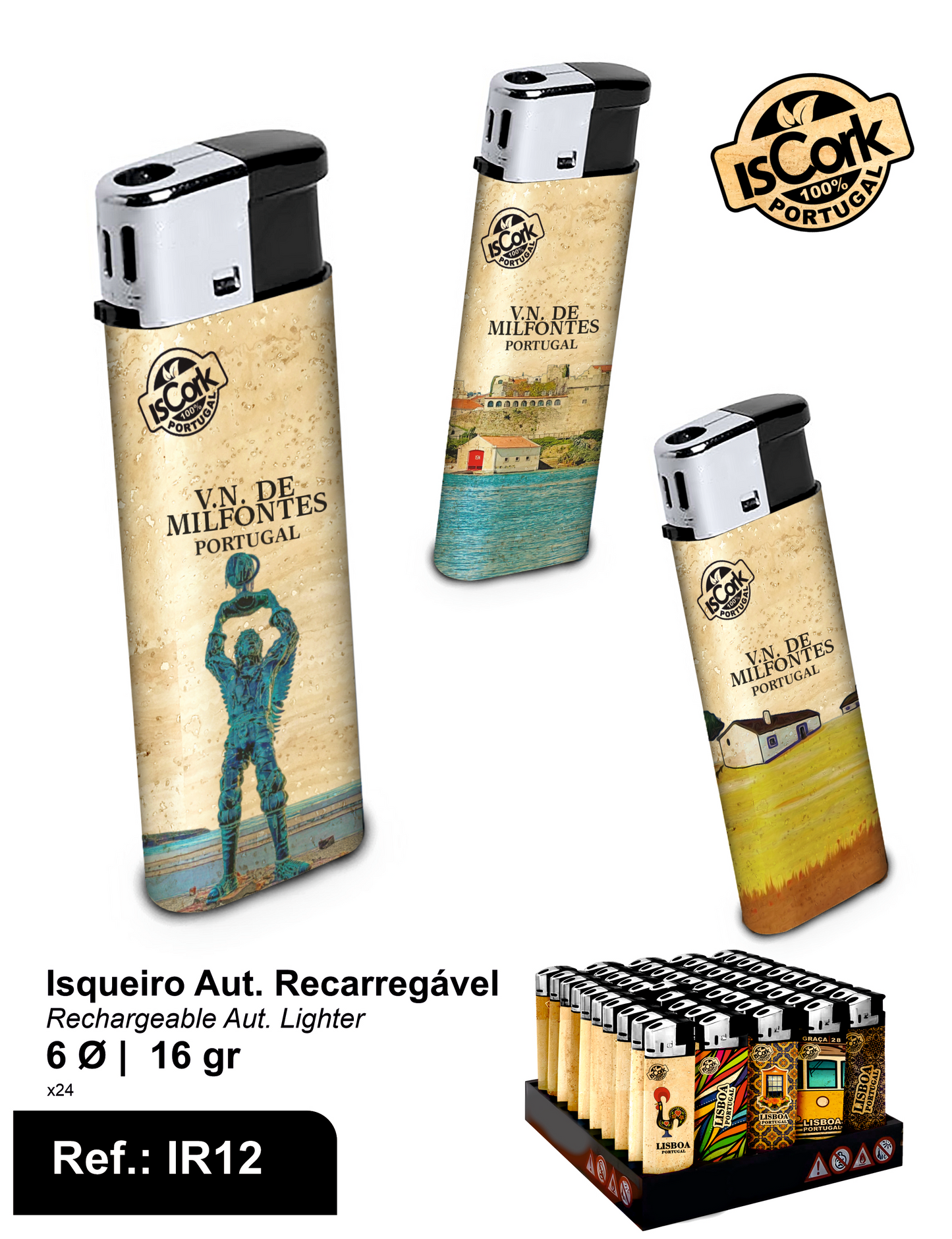 Isqueiro Aut. Recarregável Milfontes