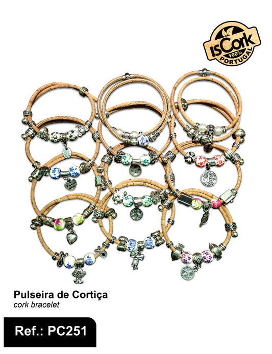 Pulseira em cortiça