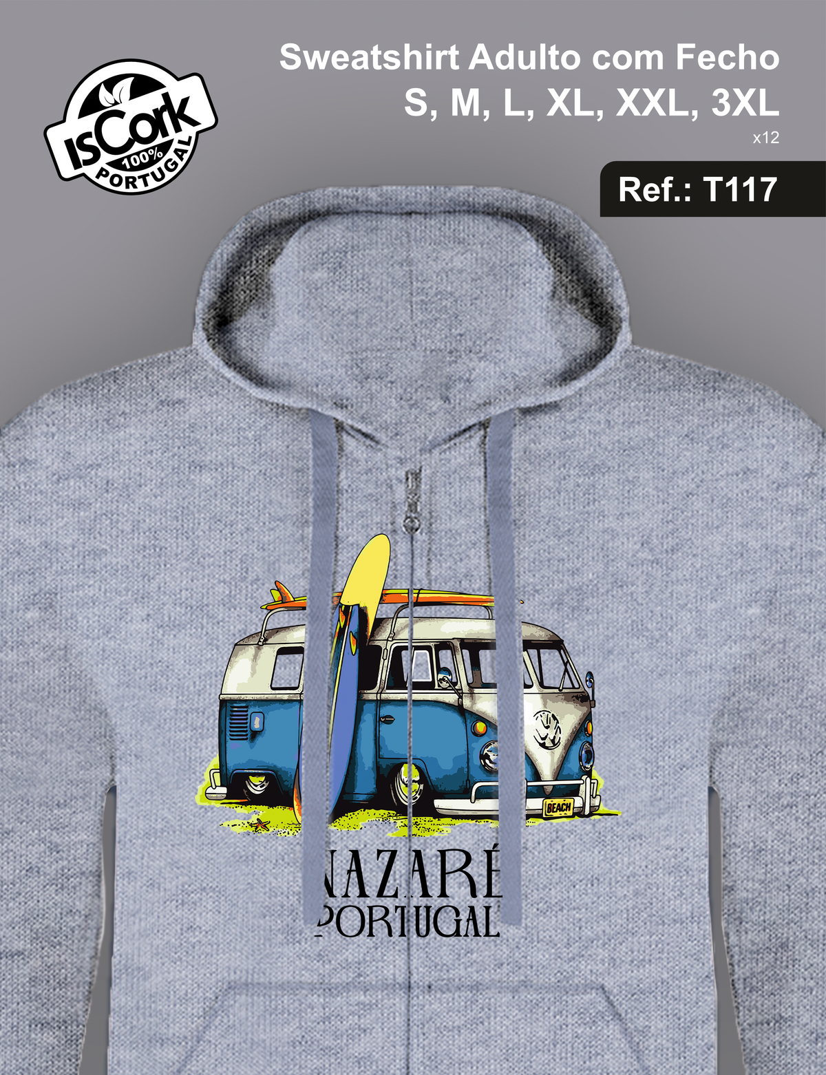 Nazaré G65 Adult Zipped Sweatshirt