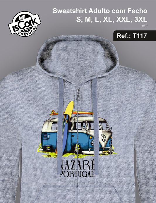 Sweatshirt Adulto com Fecho Nazaré G65
