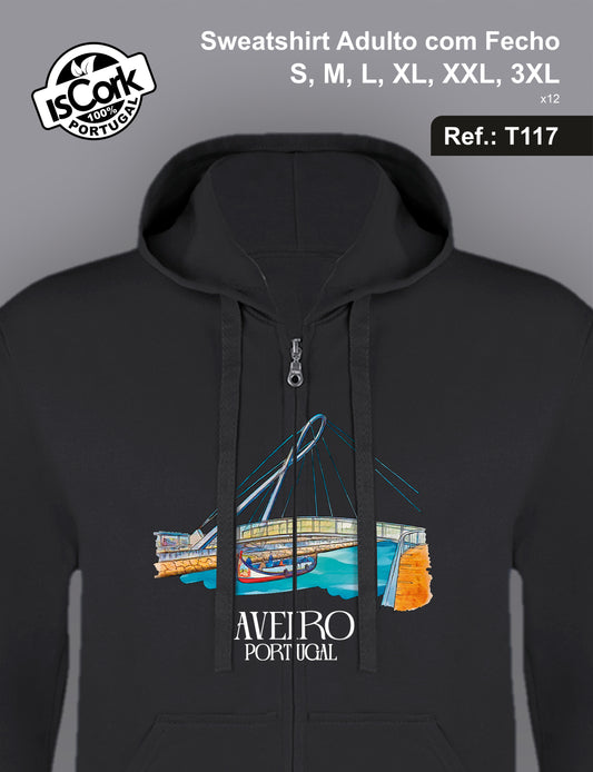 Sweatshirt Adulto c/fecho Aveiro T21