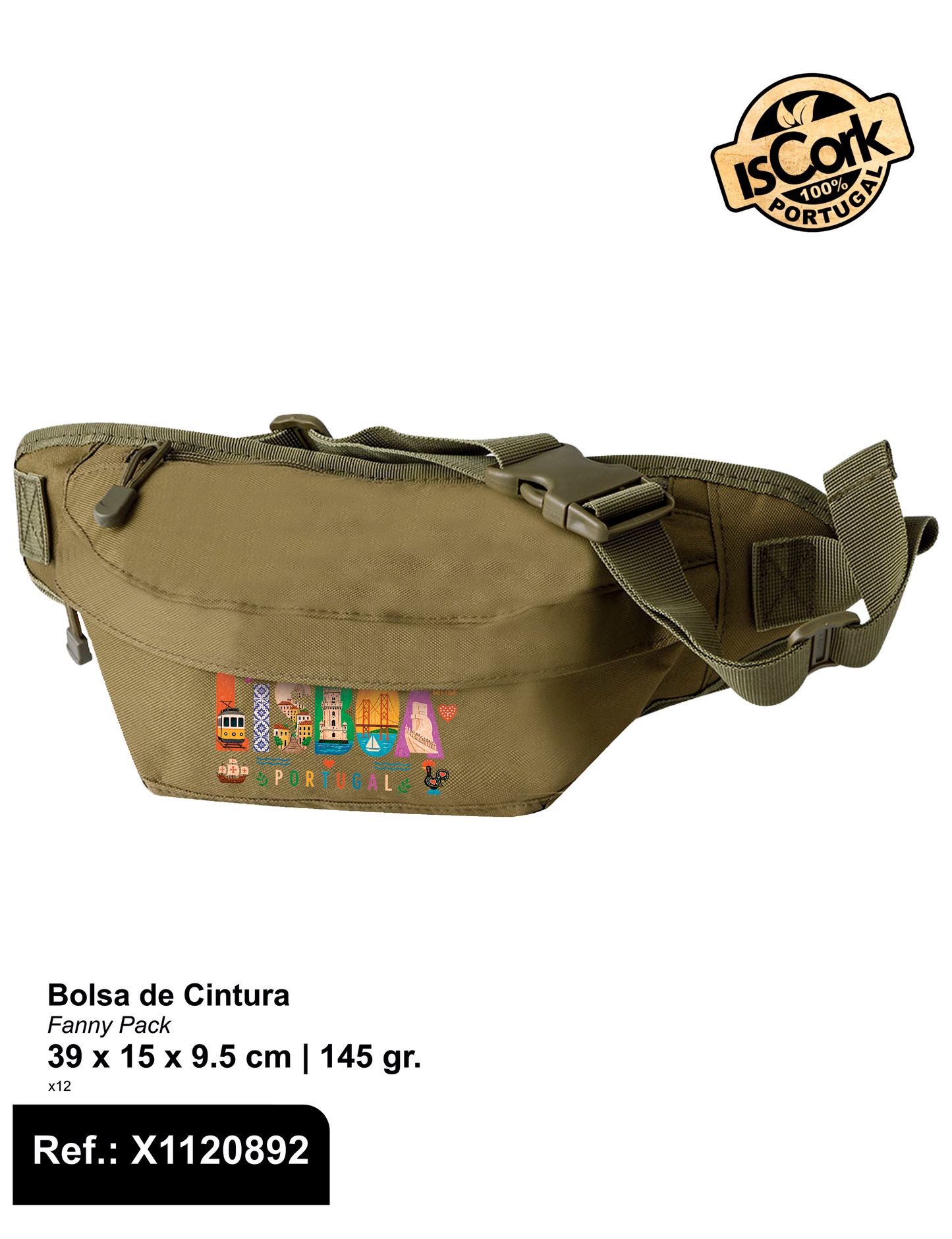 Bolsa de Cintura c/ 2 Bolsos Lisboa G1110